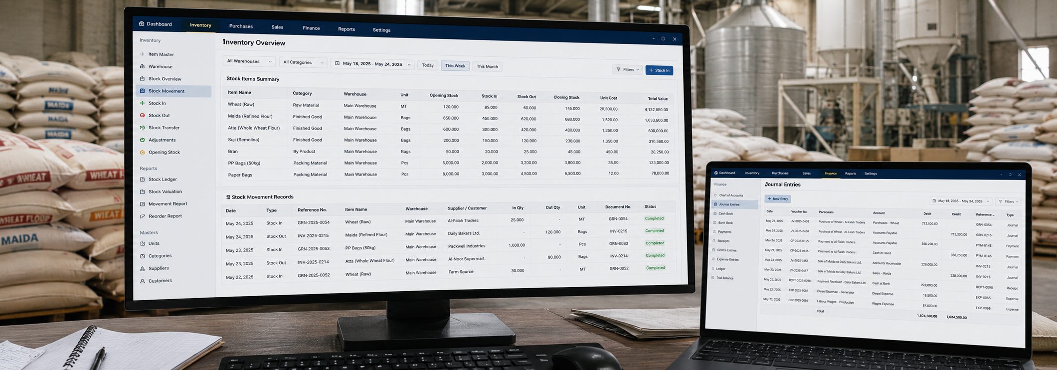 Flour Mill Finance & Stock Management Software project
