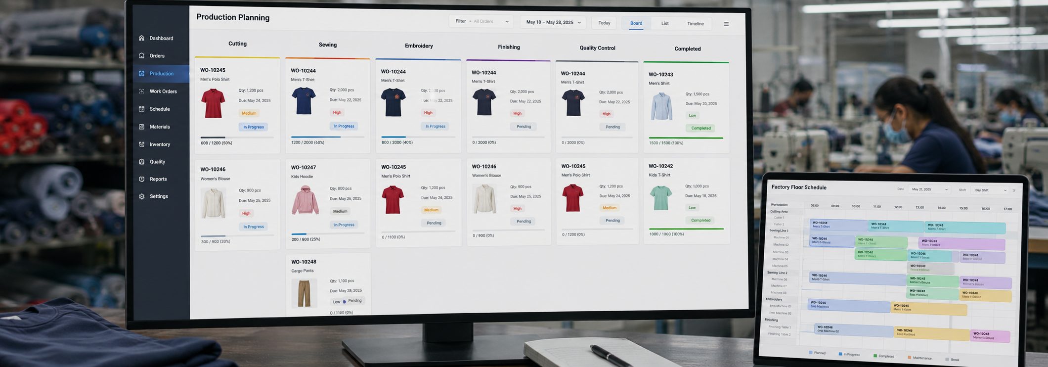 Garment Manufacturing Management Software project