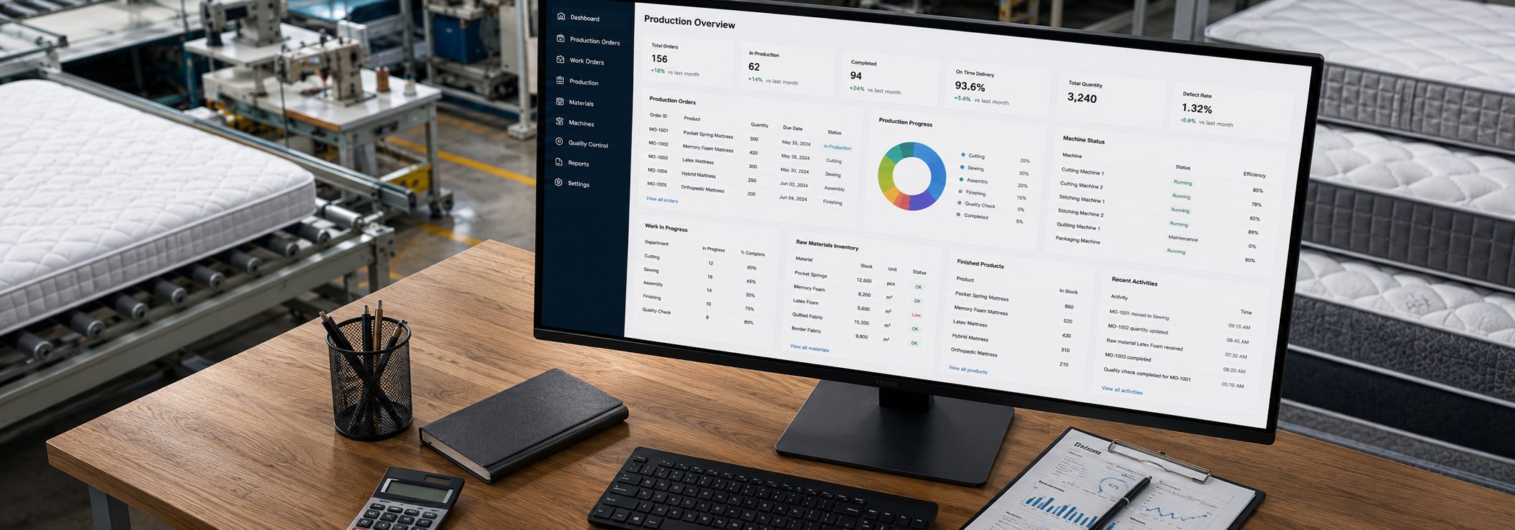Mattress Production Management Software project